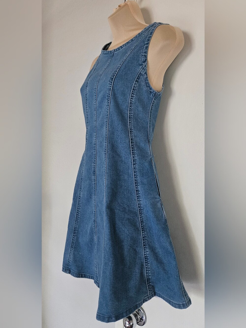 Denim/Jean Flared Dress - Picture 6 of 10